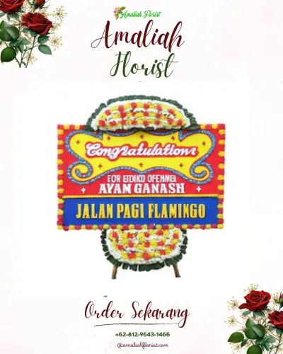Bunga Papan Congratulation di Tempel